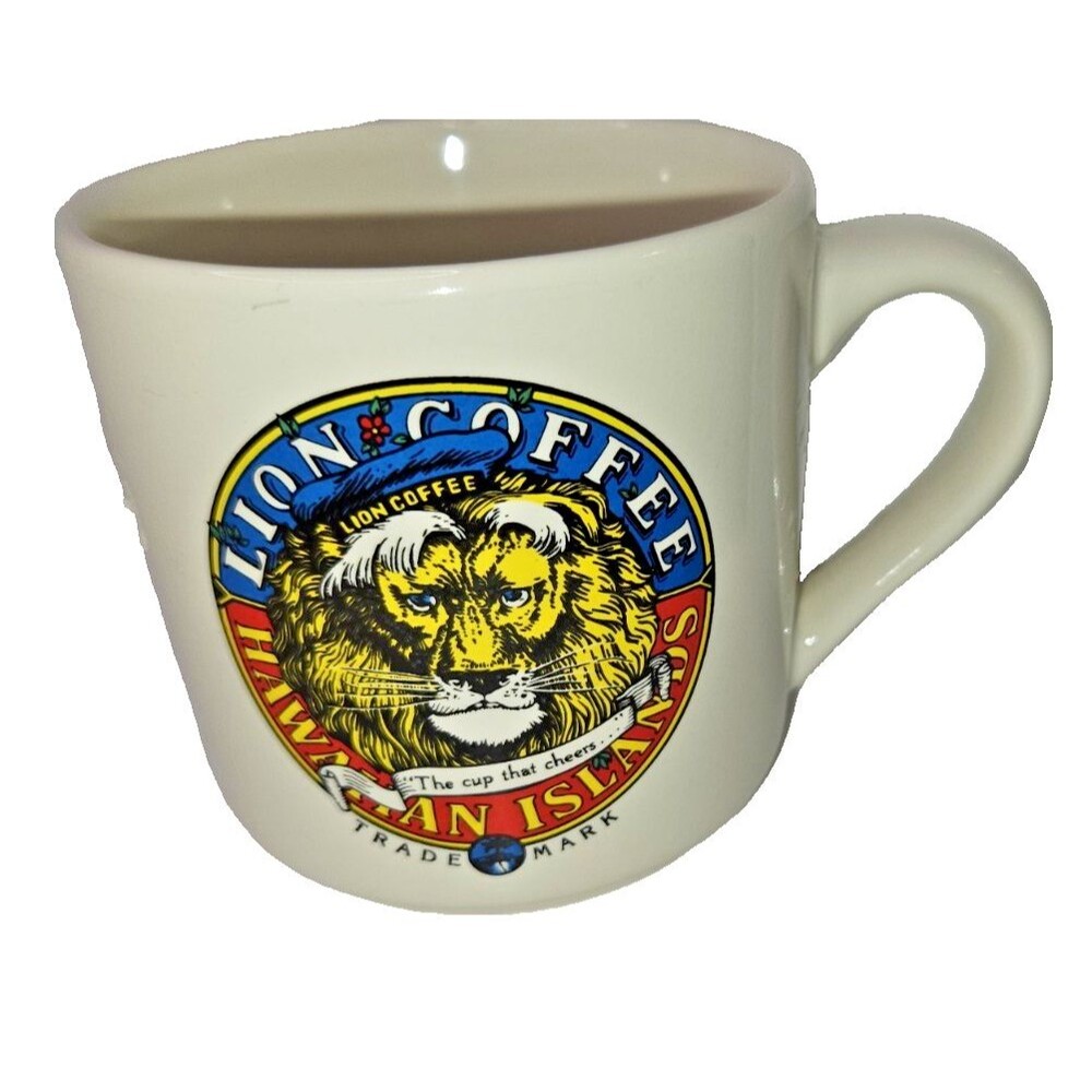 Buffet Cheeseburger In Paradise Mug Cup Lion Coffee Hawaiian Island 1990 vintage